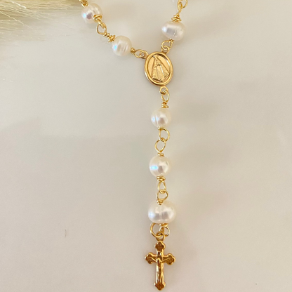 Pearl Rosary Necklace