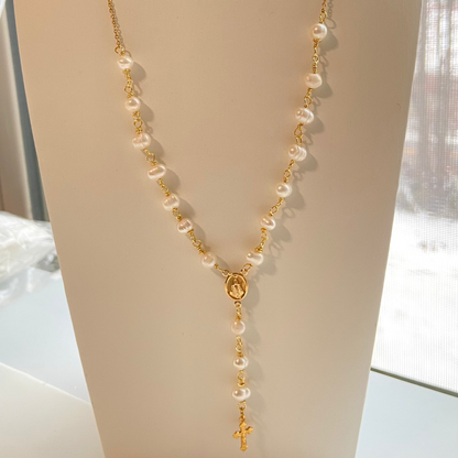 Pearl Rosary Necklace