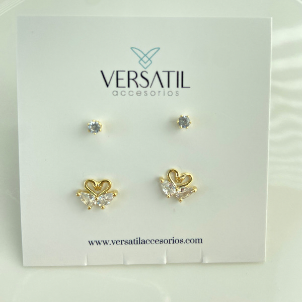 Angella flat back earrings (set)