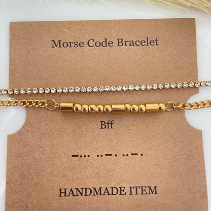 BFF Morse Code Bracelet